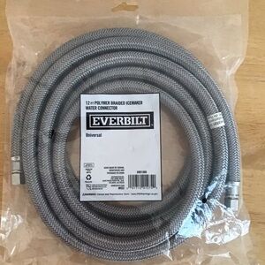 Gray Braided Icemaker Water Connector